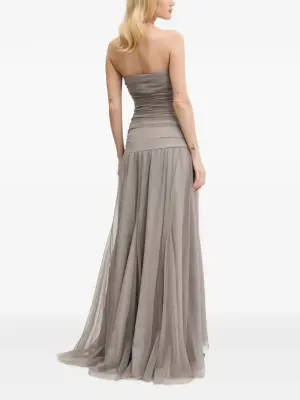 Платье макси с бантом