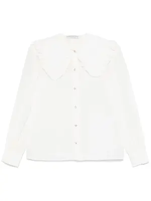 Шелковая блузка с воротником Питер Пэн