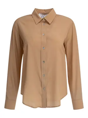 Шелковая рубашка на пуговицах