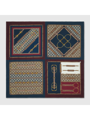 Платок из принтованного шелкового твила