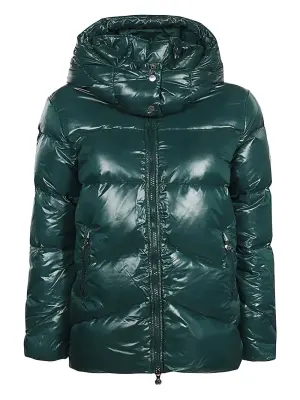 Пуховик на молнии с капюшоном