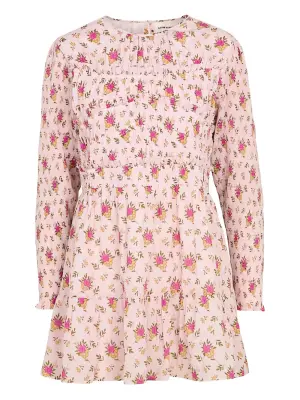 Платье с цветочным принтом и присборкой