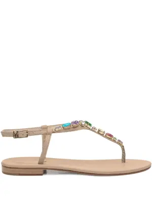 Сандалии с кристаллами