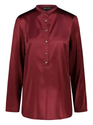 Топ с воротником-стойкой