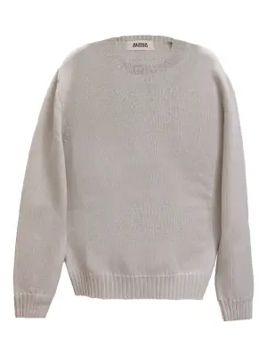 Свитер с круглым вырезом в рубчик