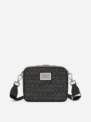 Кроссбоди из жаккарда с покрытием