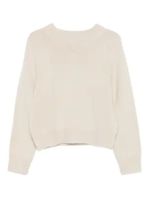 Джемпер крупной вязки с V-образным вырезом