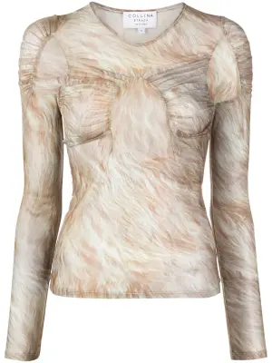 Сетчатый топ Arc с принтом