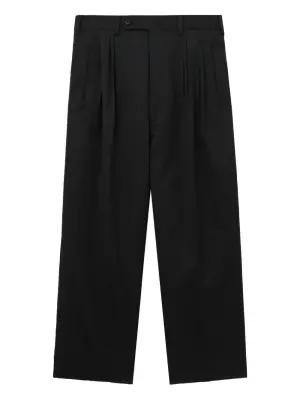 Pleated pinstripe trousers
