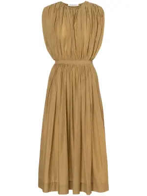 Платье миди со сборками
