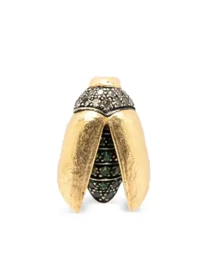 Серьги Beetle из желтого золота с камнями