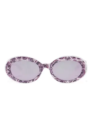 Солнцезащитные очки Maiolica в овальной оправе с принтом пейсли