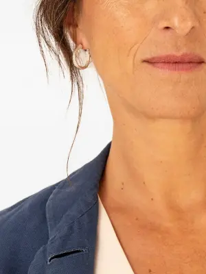 Серьги-кольца в виде каната (или серьги-кольца "креольские" в виде верёвки)