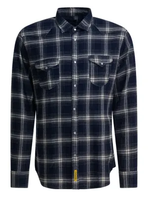 Рубашка в клетку с карманами