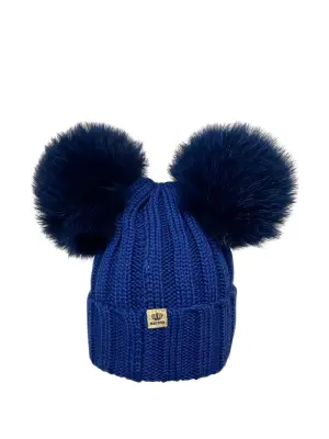 Шерстяная шапка с помпоном