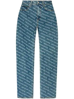 Прямые брюки средней посадки с пайетками