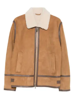 Кожаная куртка на молнии