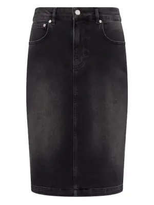 Джинсовая юбка с завышенной талией