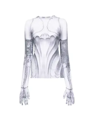 Футболка с деталями в виде перчаток