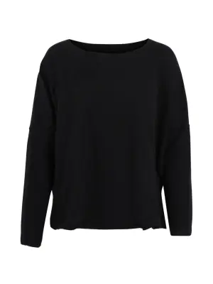 Свитшот с длинными рукавами и вырезом "лодочка"