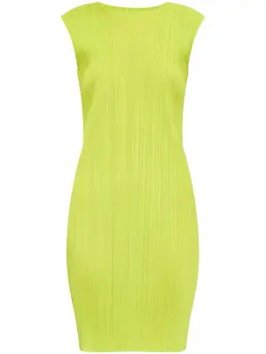 Плиссированное платье мини без рукавов
