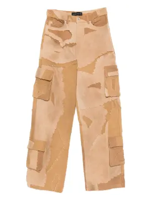 Джинсы с застежкой на пуговицы и отделкой в технике пэчворк