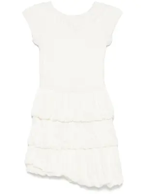 Платье мини с присборенной вставкой