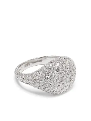 Кольцо из белого золота с бриллиантами