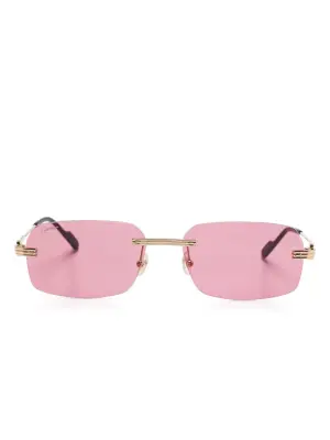 Солнцезащитные очки в безободковой оправе