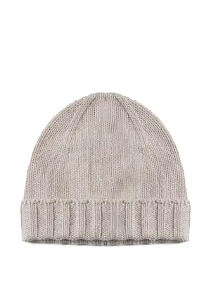 шерстяная шапка бини в рубчик