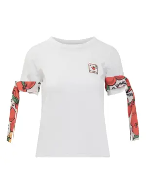 Футболка с декоративными платками