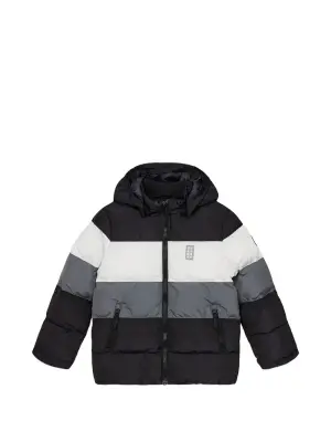 Куртка с капюшоном в стиле колор-блок LWJipe 705