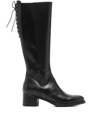 Кожаные ботинки на шнуровке