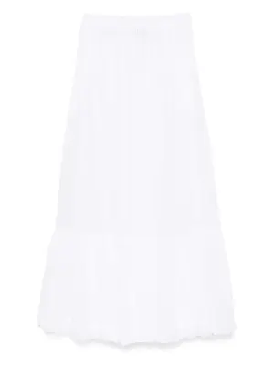 плиссированная юбка макси с оборками