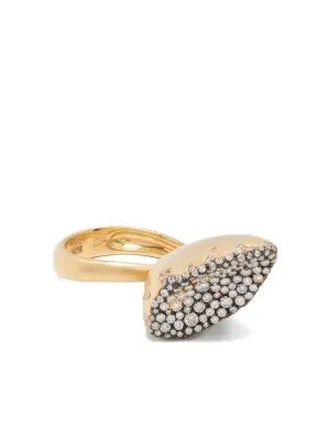 Кольцо из желтого золота 18 карат с бриллиантами