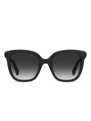 logo-lettering square-frame sunglasses