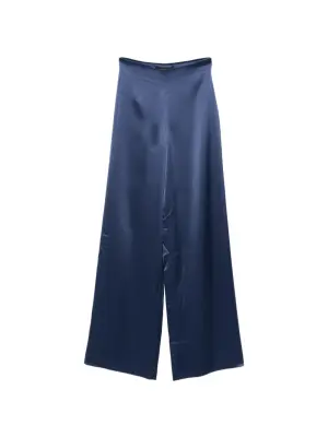 Брюки с завышенной талией и широкими штанинами