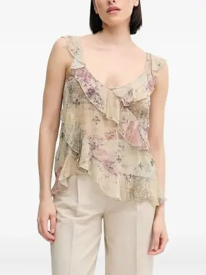 Декорированная блузка с оборками