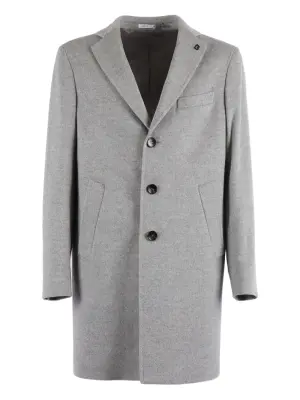 Шерстяное пальто на трех пуговицах