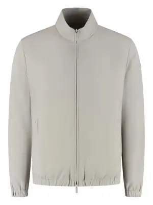 Куртка с высоким воротником и застежкой-молнией спереди