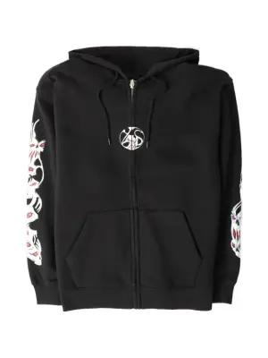 Худи на молнии с принтом