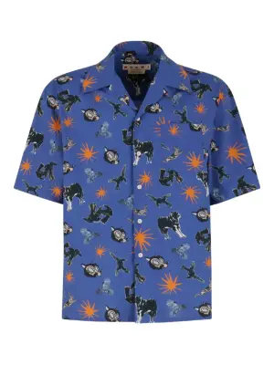 рубашка с короткими рукавами и графичным принтом