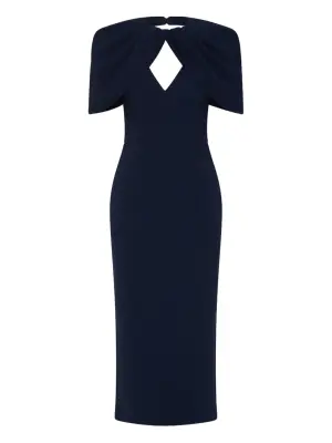 Платье миди с драпировкой