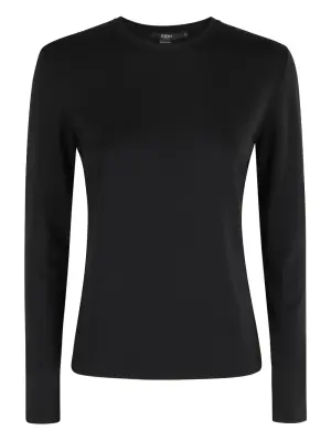 Топ с круглым вырезом и длинными рукавами