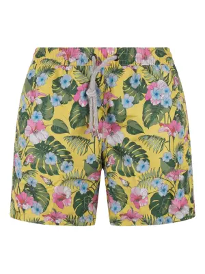 Floral-print swim shorts