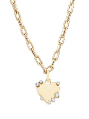 Золотое колье Dog Tag с бриллиантами из коллаборации с YSE Beauty