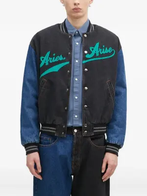 Джинсовая куртка с вышитым логотипом