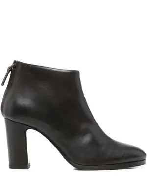Кожаные ботильоны на молнии
