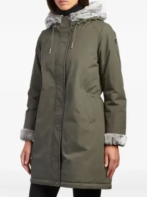 Парка с капюшоном и искусственным мехом