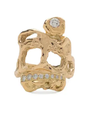 18kt yellow gold Masquerade diamond ring